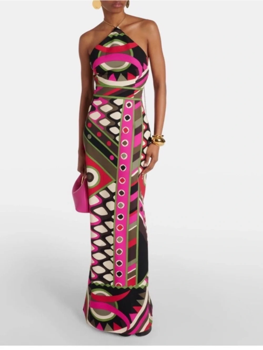 Emilio Pucci - Vivara print gown NWT size 46 (10) - Picture 4 of 10